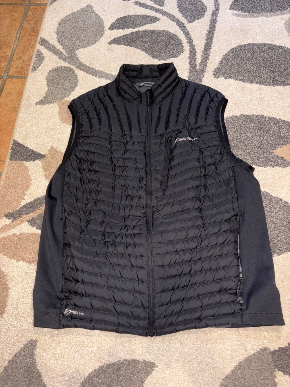 Eddie Bauer Black Quilted StormDown Hybrid Vest
